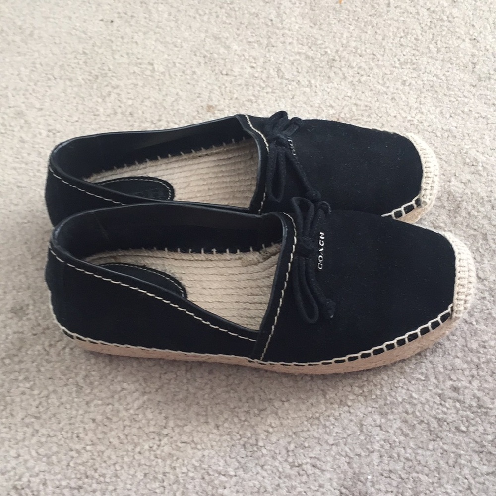 Coach Black Espadrilles Size 5.5